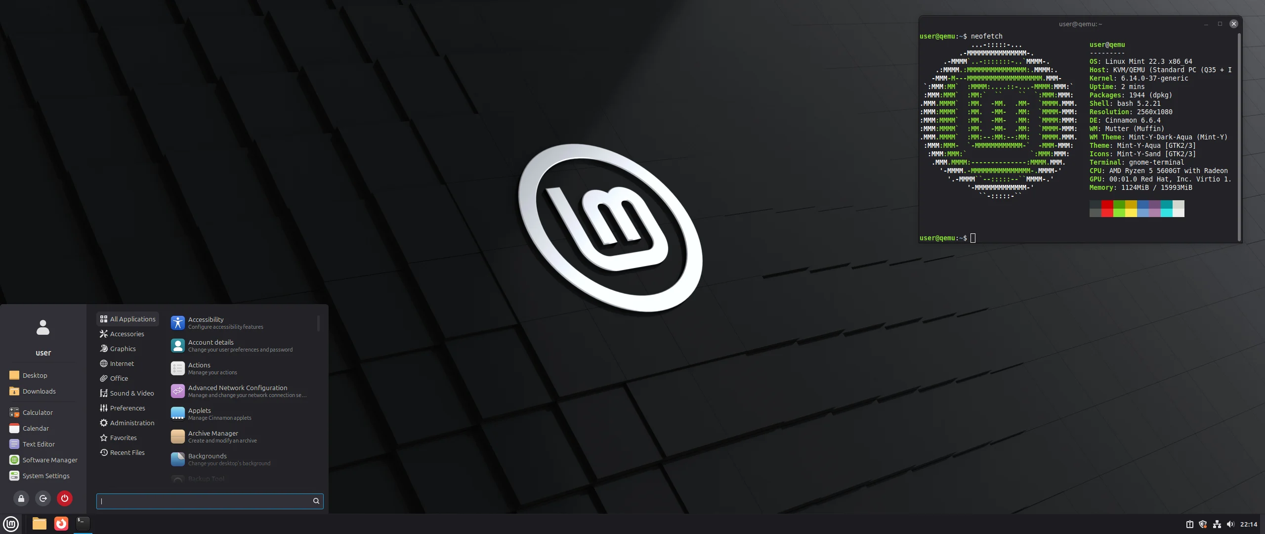 Linux Beginners Cosmic Desktop - Linux Mint 22.3 with the Cinnamon desktop